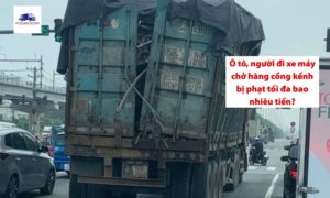 Chở hàng cồng kềnh gây nguy hiểm cho người tham gia giao thông